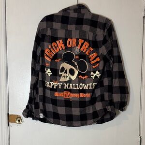 Disney Black and Gray Glow in the Dark Halloween Flannel